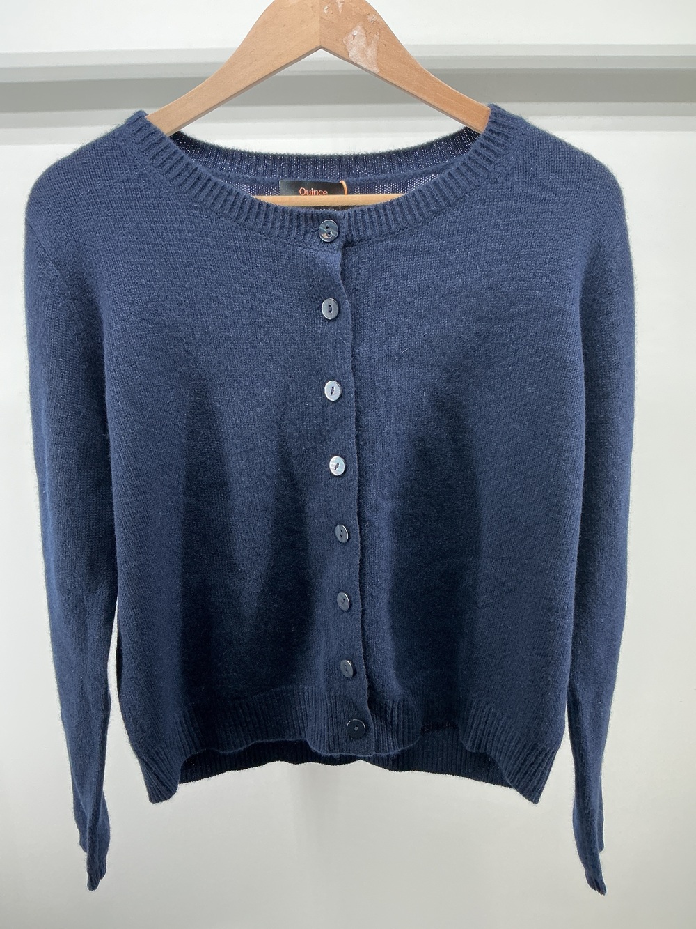 Mongolian Cashmere Cropped Crew Cardigan